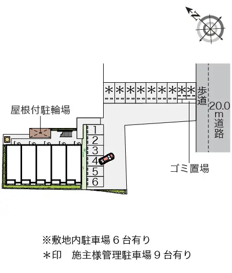 ★手数料０円★摂津市鳥飼本町　月極駐車場（LP）